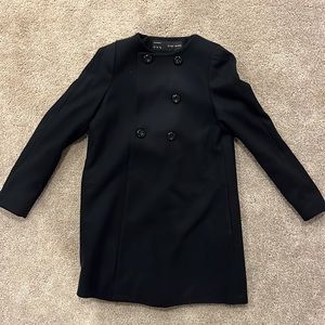 Zara basic pea coat